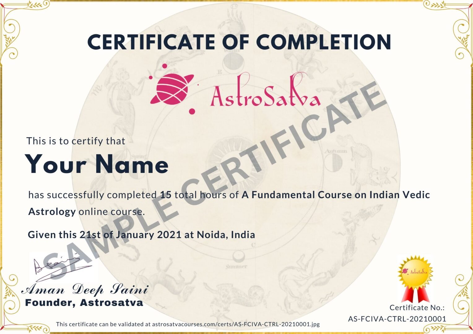 certificate course in astrology